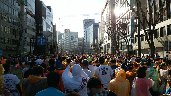 熊本城マラソンスタート前