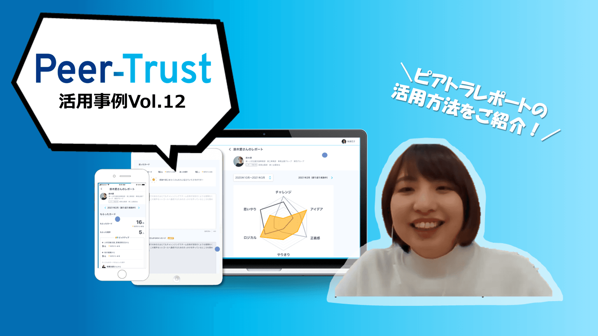 【Peer-Trust活用事例Vol.12】アクションプランを1か月ごとに振り返る。ピアトラレポート活用法!